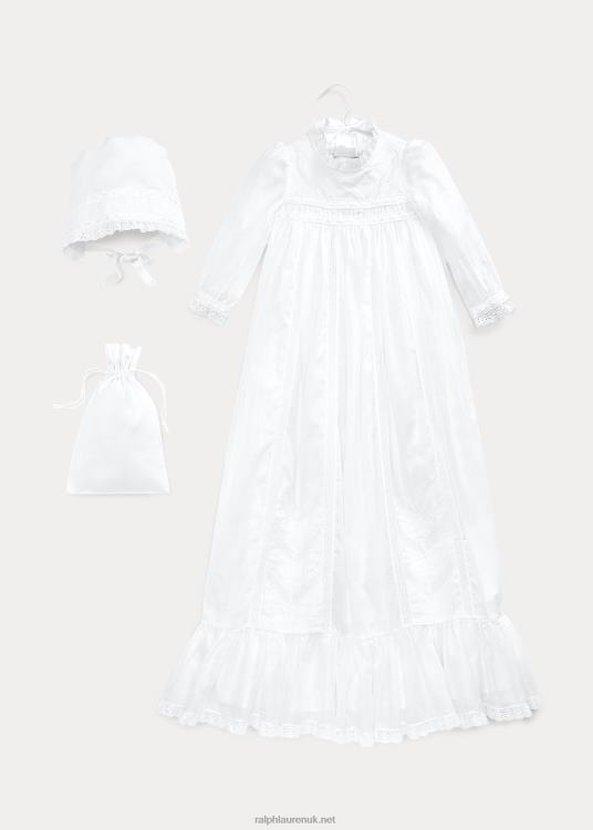 UK Ralph Lauren Baby 3-Piece Christening Set White TRVP010035