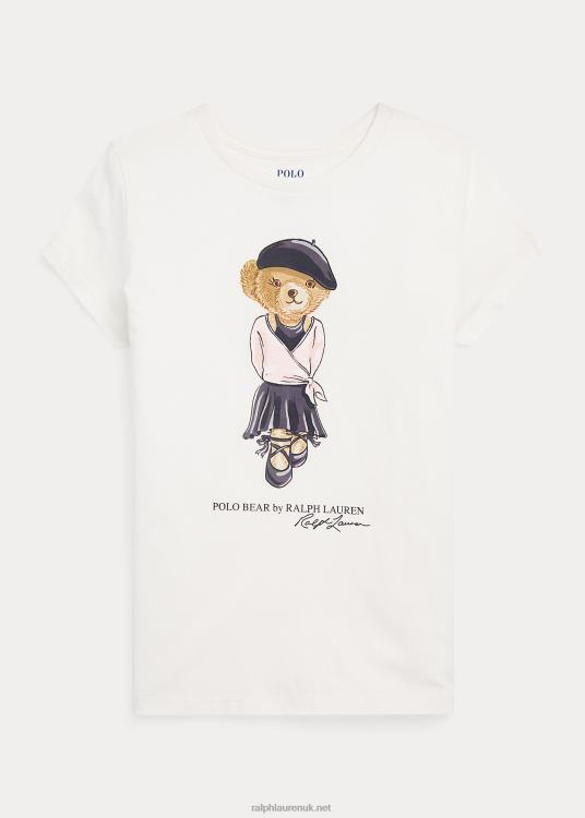 UK Ralph Lauren Kids Polo Bear Cotton Jersey Tee Deckwash White TRVP010000