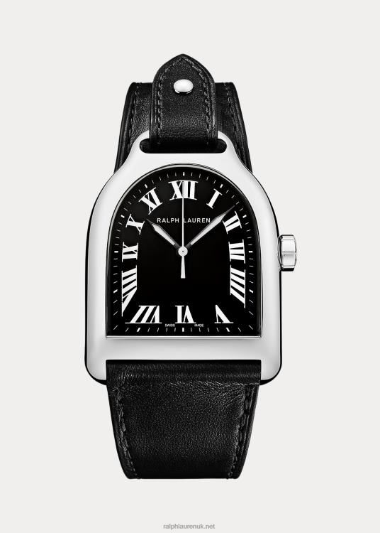 UK Ralph Lauren Men Large Steel Black Dial TRVP02810