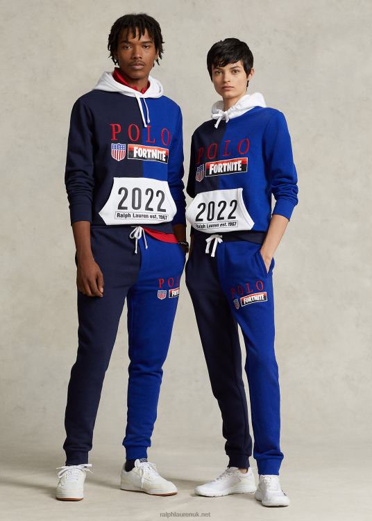 UKUnisex Polo Ralph Lauren x Fortnite Hoodie Cruise Navy Multi TRVP01056