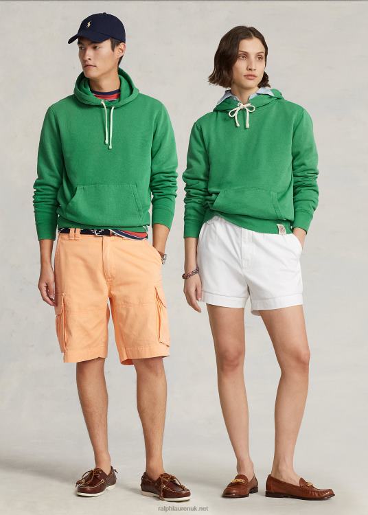 UK Ralph Lauren Unisex Fleece Hoodie Optic Green TRVP03408